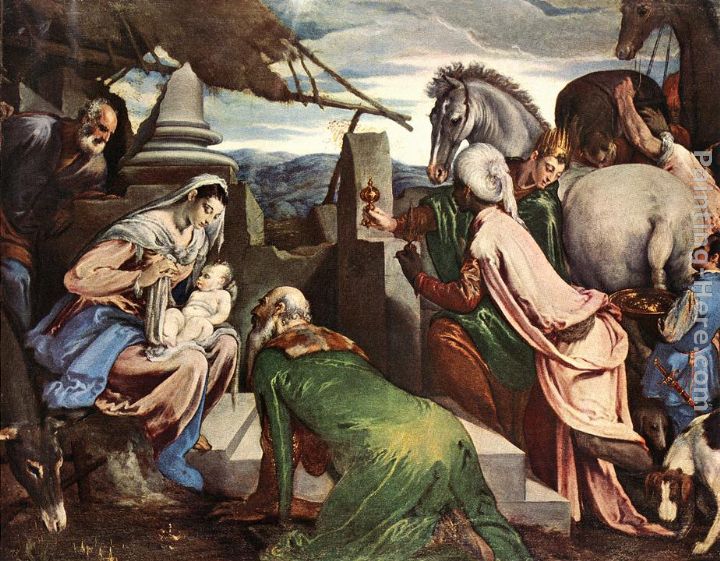 The Three Magi painting - Jacopo Bassano The Three Magi art painting